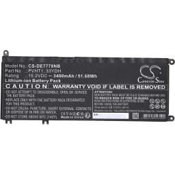 Батерия за лаптоп DELL G3 15, G5 15 5587, INS 15PD-1863BL, Latitude 15 3590, 33YDH, W7NKD, LiIon 15.2V 3400mAh CAMERON SINO