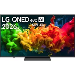 Телевизор LG 65QNED81B3A, 65" 4K QNED MiniLED Smart TV, 3840x2160, DVB-T2/C/S2, Alpha7 AI Processor, HDR10 / HLG, webOS 26 ThinQ