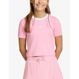 ADIDAS Originals Girls Tight Mini Rib Short Tее Pink