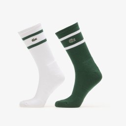 Чорапи Lacoste Crew Socks Green/White 43-46
