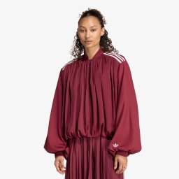 Суитшърт adidas Satin Pleated Track Top Shadow Red XL