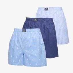 Боксерки Ralph Lauren Polo Open Boxer 3-Pack Blue XL