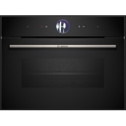 Фурна за вграждане Bosch CSG7361B1, Обем 47 л, 21 функции, Steam Function Plus до 120°C, 4D Hotair, Air Fry, TFT Plus сензорен дисплей, Home Connect, Черен
