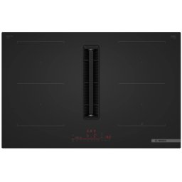 Индукционен плот с вграден аспиратор Bosch PVQ81AH26E, 80 см, 4 зони, CombiZone, PerfectFry Plus, PowerBoost, DirectSelect, Home Connect, Черен мат