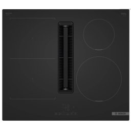 Индукционен плот с вграден аспиратор Bosch PVS61AB16E, 60 см, 4 зони, CombiZone, PowerBoost, TouchSelect, Таймер, Черен мат
