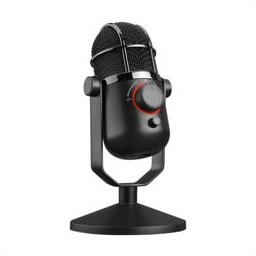 Микрофон Thronmax Mdrill Dome, кардиоиден, омнидиректен, подсветка, Jack 3.5mm, USB-C, черен
