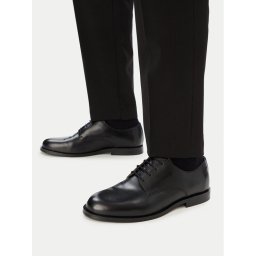 Calvin Klein Обувки Ess Rubber Derby Lth HM0HM02056 Черен