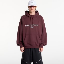 Суитшърт New Balance Trackside French Terry Hoodie Cherry Leather M