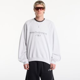 Суитшърт New Balance Trackside French Terry Crew Grey Matter M