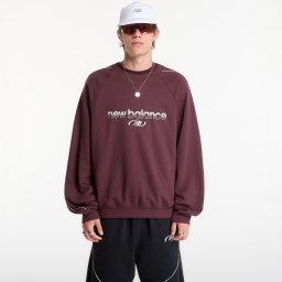 Суитшърт New Balance Trackside French Terry Crew Cherry Leather XL