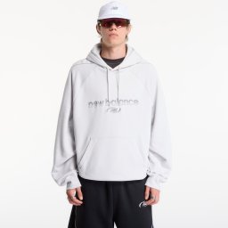 Суитшърт New Balance Trackside French Terry Hoodie Grey Matter XL