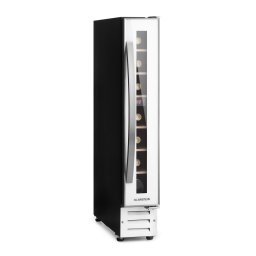 Klarstein Vinovilla 7, built-in, Uno Onyx, вграден охладител за вино, черно стъкло, неръждаема стомана (HEA3-Vinovilla7-Wht)