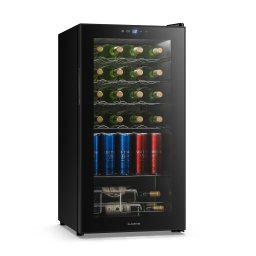 Klarstein Shiraz 28 Uno, охладител за вино, 74l, 28fl, сензорен контролен панел, 5-18°C (HEA-Shiraz-28-uno-bl)