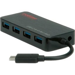 Roline USB HUB 4xUSB3.2,USB-C,Ext.power