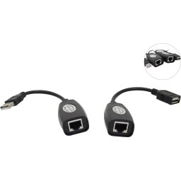 Удължител VCom USB over LAN - USB AM / AF
