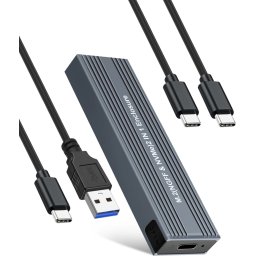 VCom външна кутия за диск Storage Case - M.2 NVMe/SATA/NGFF M/B key - 10Gbps USB3.1 Type-C/A - CU850SN
