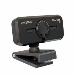 Creative Live! Cam Sync V3 2K QHD Уеб Камера с 5 MP Сензор, 4x Digital Zoom и Двойни Микрофони – Черен – CREATIVE-WEB-SYNC-V3