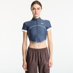 Тениска Under Armour Heatgear Novelty SS FZ Downpour Gray/ White M