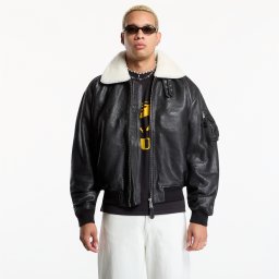Bomber Alpha Industries B-15 Leather UV Black XL