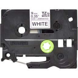 BROTHER TZEN221 9mm BLACK ON WHITE NON LAMINATED