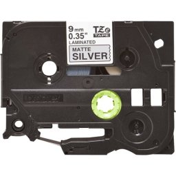 BROTHER P-Touch TZE-M921 black on silver-matte 9mm 8m