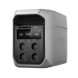 Преносима електроцентрала Ecoflow Delta 3 Max Plus, 2048Wh, сребриста, 4x Shuko, 1x USB-C, 1x USB-A, Wi-Fi, Bluetooth, 3000W