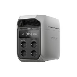 Преносима електроцентрала Ecoflow Delta 3 Plus, 1024Wh, сребриста, 4x Shuko, 2x USB-C, 2x USB-A, 1500W
