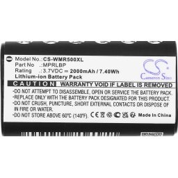 Батерия за за безжични Bluetooth слушалки Wisycom MPRLBP, MPR30, MPR50, MPR51, MPR52, MTP60 LiIon 3.7V 2000mAh CAMERON SINO