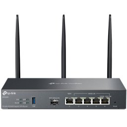 Рутер TP-Link Omada ER706W, 3000Mbps, 2.4(574Mbps) / 5GHz (2402Mbps), Wireless AX, 4x WAN/LAN 100/1000Mbps,1x WAN 100/1000Mbps, 1x 100/1000Mbps SFP, 1x USB 3.0, 3x външни антени, 128MB Flash памет, 512MB DDR4, VPN