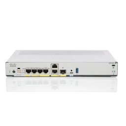 Рутер Cisco ISR 1100 4P, 4х 10/100/1000Mbps LAN, 2x 10/100/1000Mbps WAN, 4GB RAM, 4GB Flash памет, 1x USB 3.0