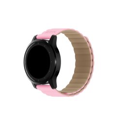 Каишка за часовник Holdit 22 mm, 130-185mm, Magnet, Silicone - Розова/Бежова
