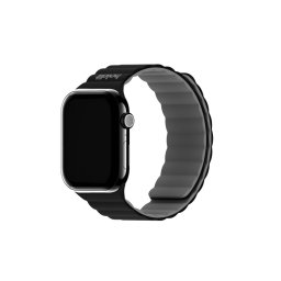 Каишка за часовник Holdit за Apple Watch 38/40/41/42 mm, 145-195mm, Magnet, Silicone - Черна/Сива