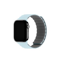 Каишка за часовник Holdit за Apple Watch 42/44/45/46/49 mm, 155-210mm, Magnet, Silicone - Синя/Сива