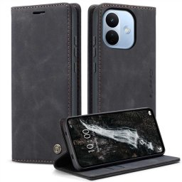 Калъф страничен flip марка CASEME за Xiaomi Redmi Note 17 Pro 5G – черен