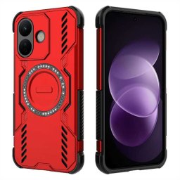 Хибриден гръб с магнит MAGSAFE за Xiaomi Redmi Note 17 Pro 5G - червен