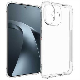 Силиконов гръб с подсилени ръбове за Xiaomi Redmi Note 17 Pro 5G - прозрачен