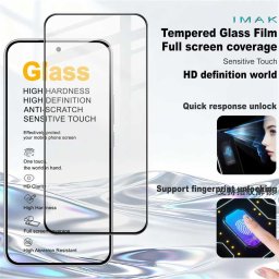 Извит удароустойчив стъклен протектор покриващ целия екран марка IMAK за Xiaomi Redmi Note 17 Pro 5G/17 Pro Max 5G - с черна рамка