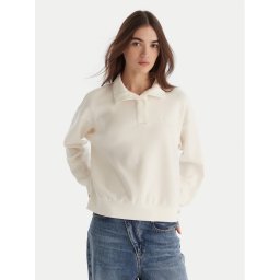Roxy Суитшърт Rise & Vibe Sweet Fleece ERJFT05012 Бял Relaxed Fit
