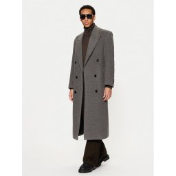 AMI Paris Преходно палто HCO317.WV0025 Сив Regular Fit