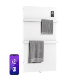 Klarstein BathRadiant Smart инфрачервен панел | 600 W | 10 м² | Сензорно управление и гласов асистент (WFH-600TW7)