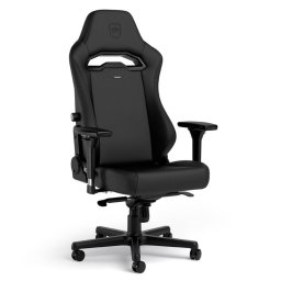 Геймърски столnoblechairs HERO ST - Black Edition (NBL-HRO-ST-BED), до 150кг., вътрешна подплата от студена пяна, алуминиева база, 4D подлакътници, регулируема лумбална опора, черен