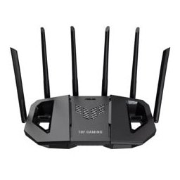 Рутер Asus TUF Gaming BE9400, 6500Mbps, 2.4GHz (688Mbps)/5GHz (5764Mbps), Wireless BE, 3x 100/1000/2500Mbps LAN, 1x 100/1000/2500Mbps WAN, 1x USB-A, 6x външни антени