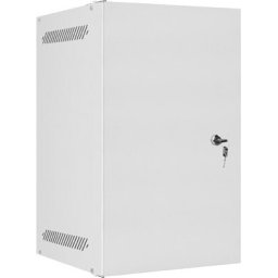 Комуникационен шкаф Lanberg rack cabinet 10" wall-mount 9U / 280x310 self-assembly flat pack with metal door, grey