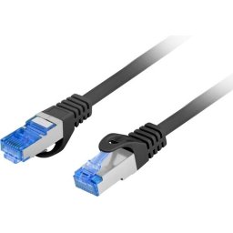 Кабел Lanberg patch cord CAT.6A FTP LSZH CCA 2m Fluke Passed, black