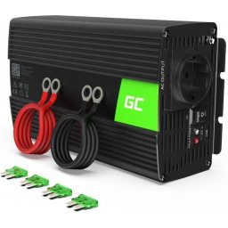 Мобилен DC/AC инвертор Green Cell 24/220V, 1000W чиста синусоида