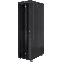 Комуникационен шкаф Lanberg rack cabinet 19" free-standing 47U/800x1200 (flat pack) with glass door lcd black v2
