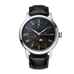 Мъжки Автоматичен Часовник Orient Star RE-BW0008B Limited Edition M45 F8 Moon Phase със Сапфирено Стъкло и Кожена Каишка