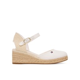 Tommy Hilfiger Еспадрили Mid Wedge Espad Closed Toe FW0FW09233 Екрю