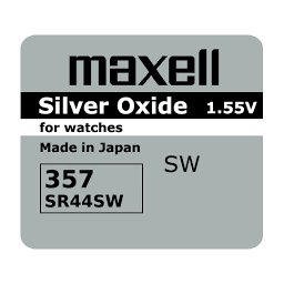 Бутонна батерия сребърна MAXELL SR44 SW / 357