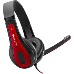 CANYON HSC-1 basic PC headset with microphone, combined 3.5mm plug, leather pads, Flat cable length 2.0m, 160*60*160mm, 0.13kg,